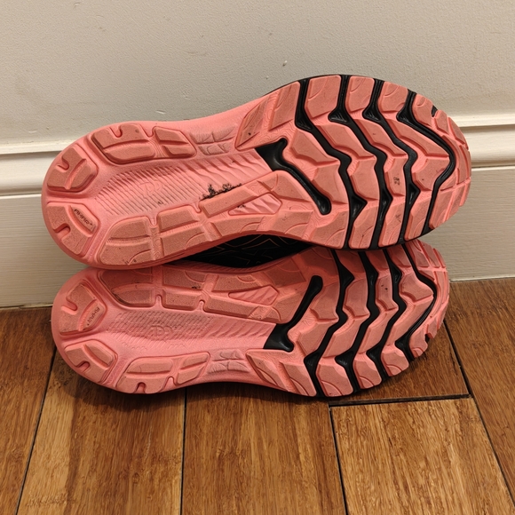 Asics Women's Black and Orange Athletic Shoes - Picture 9 of 10
